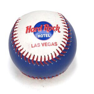 Hard Rock Hotel Las Vegas Promotional Souvenir Baseballs Ball Blue & White